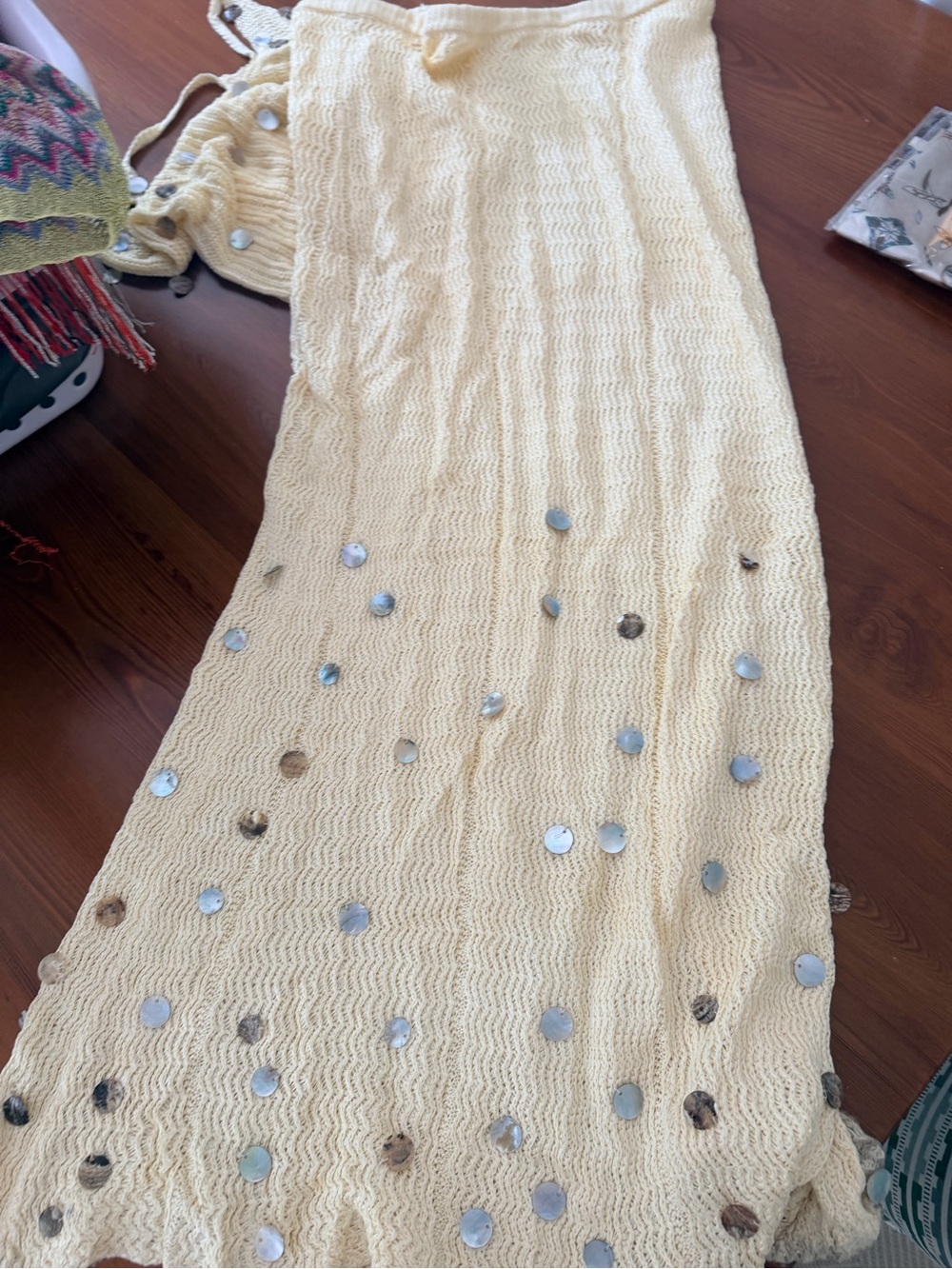Pepper Mayo yellow sequin set worn ONCE - Picture 9 of 9